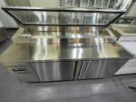 2 Doors Desktop Salad Bar Refrigerator with Double-temperature 2~8℃/-6~-15℃