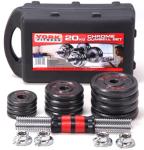 Black Painted Steel Colllars Dumbbell Barbell Set 15kg 20kg 30kg 50kg