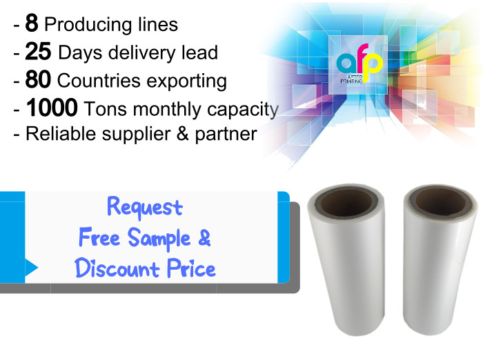 Hot Stamp-able Scratch Resistant Matte Laminate Film for Printing Paper and Cardboard