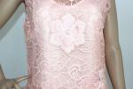 V neck sleeveless ladies evening dresses with polyster