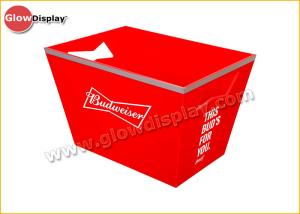 Quality Professional Customized Logo PS Plastic Ice Bucket with Handles wholesale