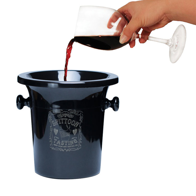 Polypropylene Plastic Wine Tasting Spittoon Bucket 3.7L 2L