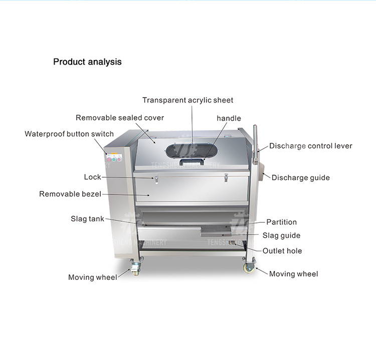 180KG Small automatic ginger washing machine Cassava peeling machine sweet potato potato peeling equipment