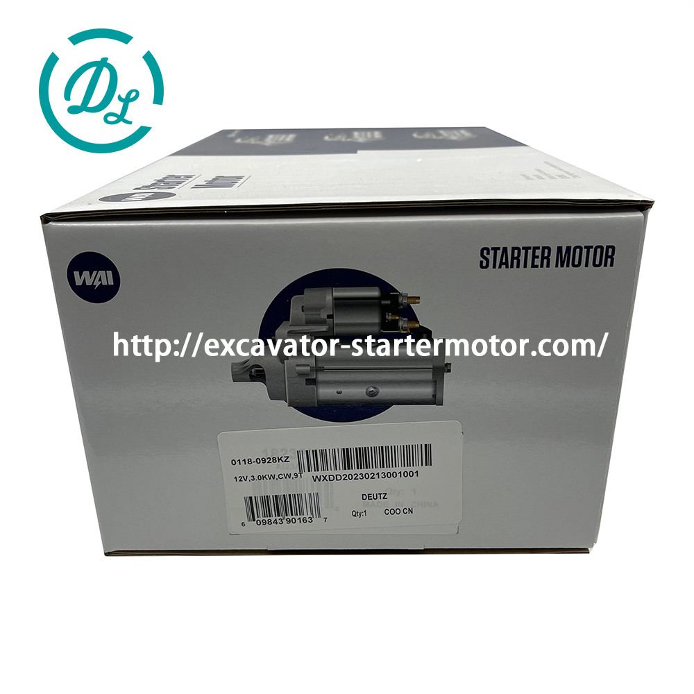 3KW 12V Excavator Starter Motor 0118-0928 0001230006 11130841 18232N