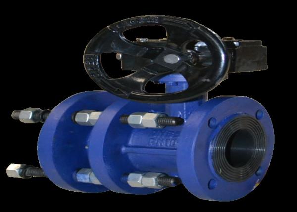Flange Worm Cast Iron Body Butterfly Valves , Telescopic Swing Check Non Return
