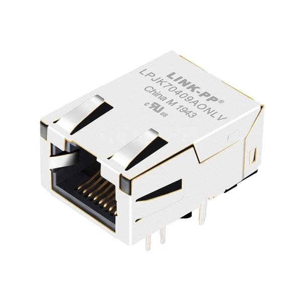 LPJK70409AONLV 100 Base-T Low Profile RJ45 Mag jack Tab Up Orange&Green/Yellow