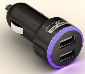 Quality Halo newest dual USB car charger /portable mini car charger/car accessories/Iphone charger wholesale