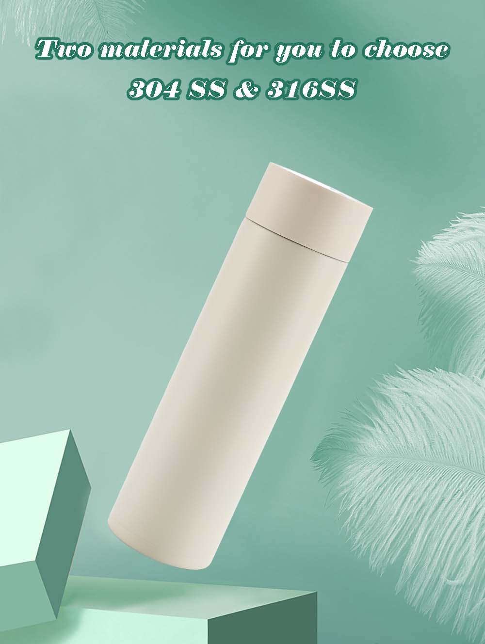 500ml Vacuum Insulated Stainless Steel Travel Mug Led Temperature Display Thermos Flask Smart Water Bottle