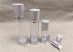 Various Size Airless Acrylic Lotion Bottle Transparent Bottle Body Silver Cap