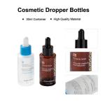 Complementing Blue Cosmetic Dropper Bottles Matte Black Glass Dropper Bottles