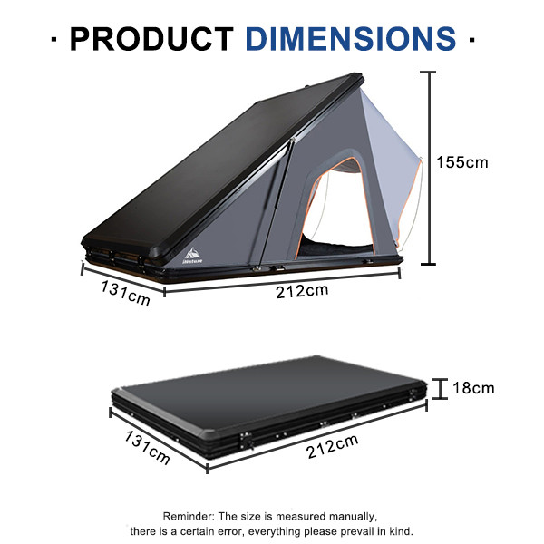 Truck And Pickup Compatible Grade Clamshell Aluminium Roof Tent 2 Person Car Tents Camping Outdoor Roof Top