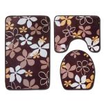 OEM ODM Three Piece Bathroom Rugs Toilet Tank Cover Set Washable