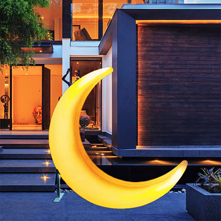 LED Moon Shaped Swing Garden Decorative Lights 16 Colors Changing