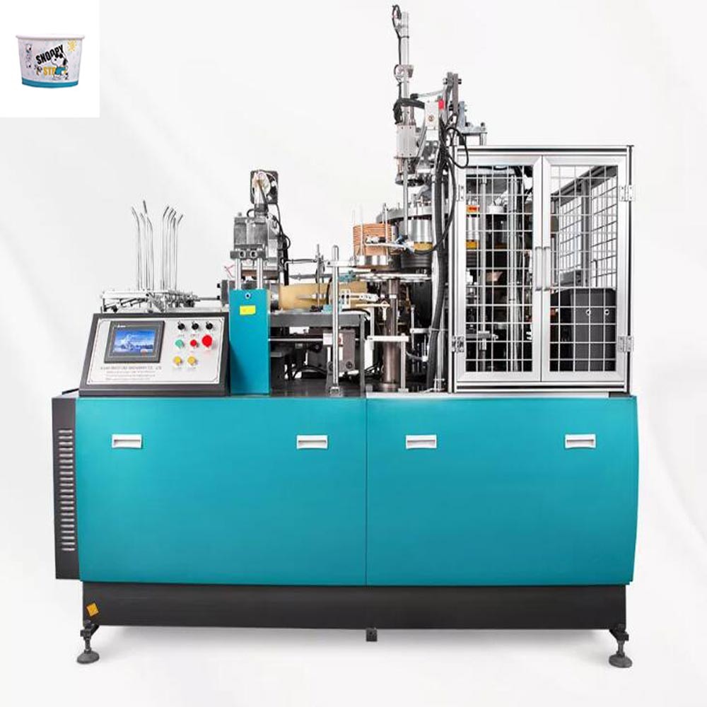 8oz To 35oz Soup Ice Cream Paper Bowl Forming Machine 0.6Mpa Air Pressure