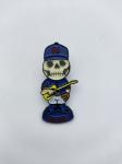 decorations Metal Brooch Pin ODM Available Skeleton guitarist Themed