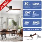 1stshine Modern Restaurant Ceiling Fan with Energy Saving DC Motor and High