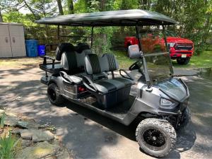 Quality Six-seater Gray Off-road Low-key Luxury Electric Golf Cart With Customizable Color And LOGO Available OEM And ODM wholesale