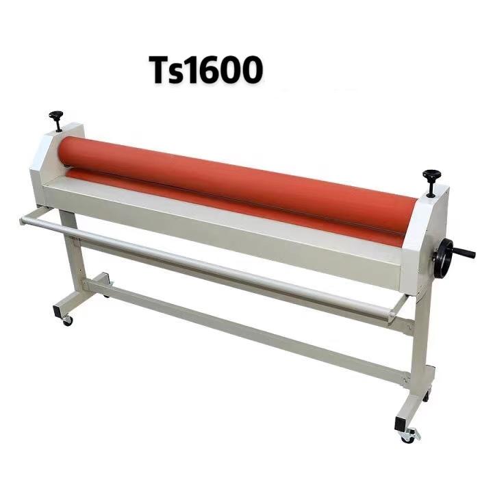 Rubber Rollers TS1600 Manual Cold Roll Laminator for 1600mm Desktop Lamination Machine