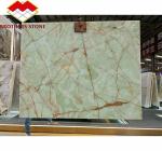 Exquisite Sapphire Green Onyx Marble Jade Stone Slab for Living Room Dining