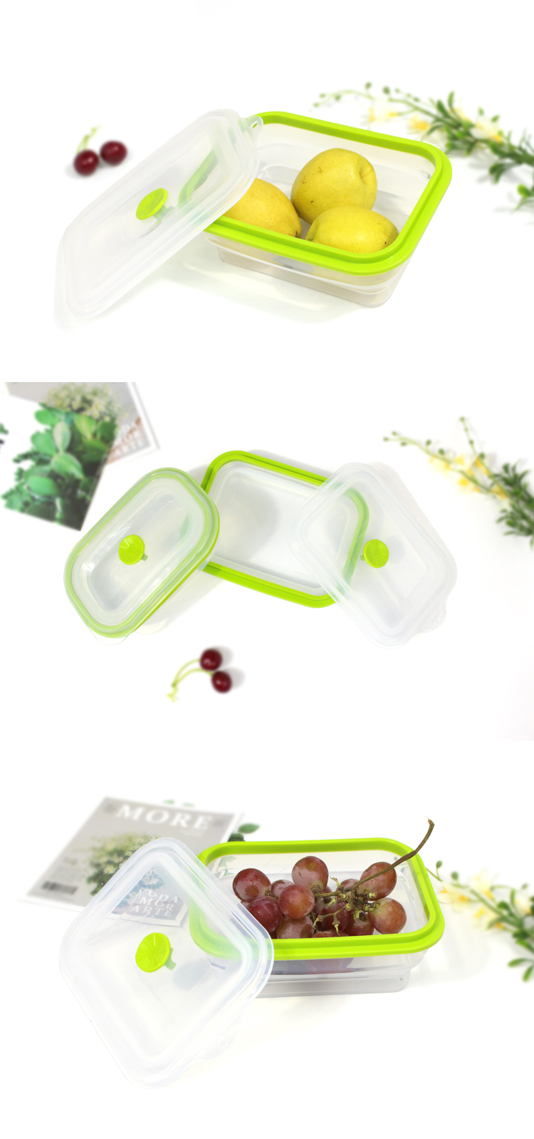 OEM Logo Leakage Proof 800ml Silicone Foldable Lunch Box