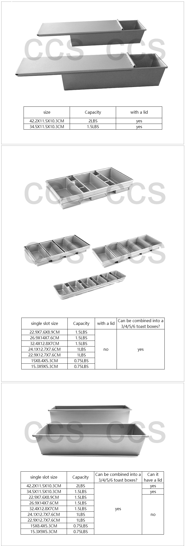 34.5*11.5*10.3cm Loaf Pan With Cover Non Stick Loaf Baking With Lids 1.5LBS Baking Loaf Pan Toast Box Bread Tin