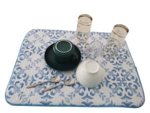 Quality Reversible Blue Microfiber Dish Drying Mat For Bottles Pans Dishes wholesale