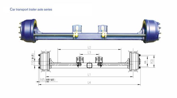 Trailer Drum Axles Commercial Truck Parts And Accessories Car Carrier Trailer