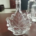 Glass Collar 50ml Empty Maple Leaf Shaped Crew Top Glass Bottle 100ml Mini Glass