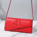 Authentic Crocodile Skin Women Envelop Purse Genuine Alligator Leather Lady