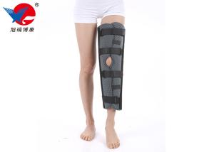 Quality Elastic Gray Knee Support Brace , Easy Wearing Breathable 3 Panel Knee Immobilizer wholesale