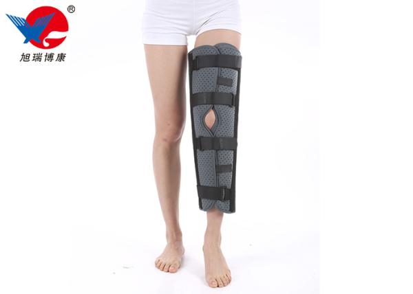 Elastic Gray Knee Support Brace , Easy Wearing Breathable 3 Panel Knee