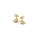 Micro Insert Technology Sterling Silver Children's Body Jewelry Giraffe Stud