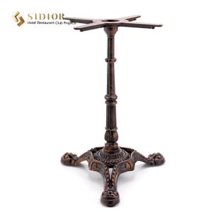 China Antique Black Cross Metal Table Legs Dinning Table Base For Bar Restaurant on sale