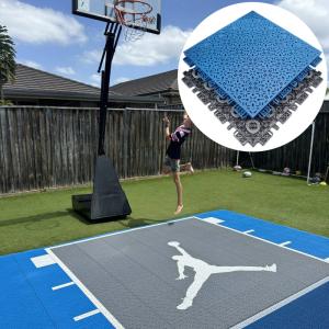 Quality Outdoor Good Shock Absorption 3x3 Basketball Flooring Modular Backyards Court Floor Tile wholesale