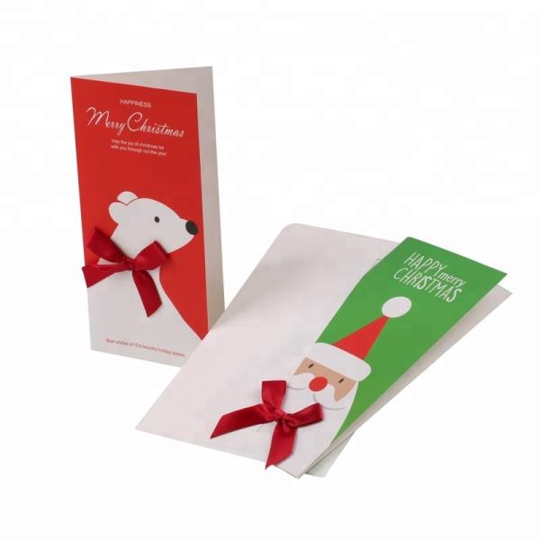 Custom Design Christmas Paper Greeting Card For Promotion Gifts Handmade
