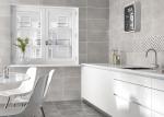 White Concrete Look Ceramic Tile , 1-3% Water Absorption Cement Look Floor Tiles