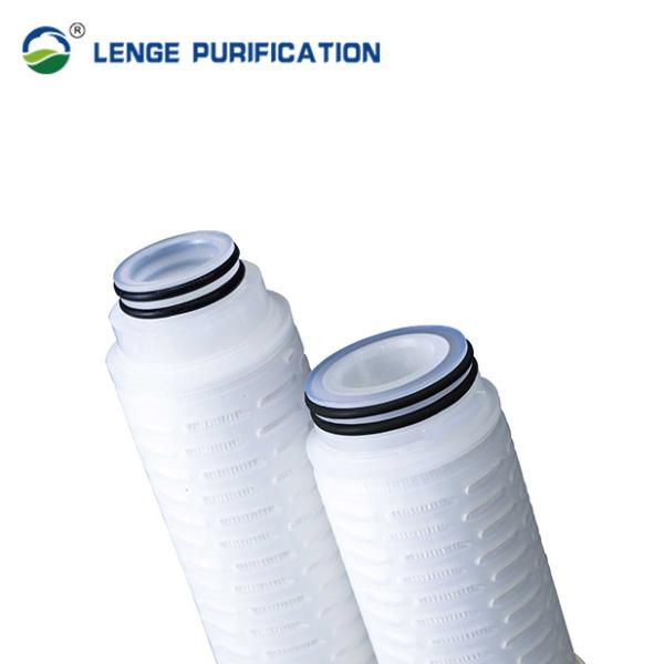 Cheap 222 Fin PFA Pleated Filter Cartridge With Perfluorinated Flat Gasket for sale