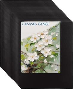 Quality Cotton Primed Black Painting Canvas Panel For Acrylics / Oil / Watercolor Paints wholesale