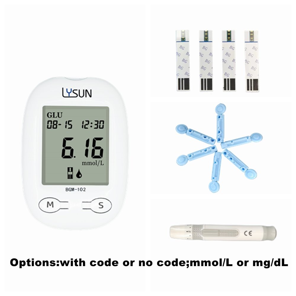 BGM-102 GLUCOMETER Simple Operation Smart Glucose Monitor Diabetes Detecting