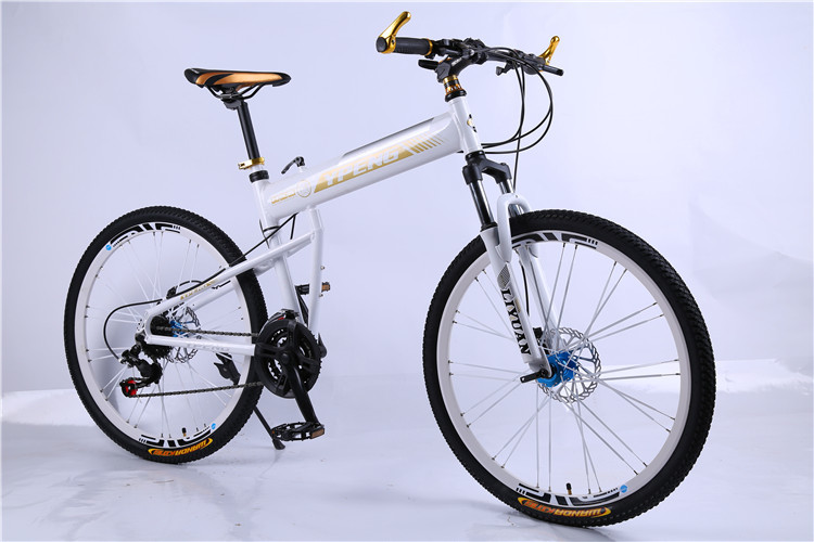 Hot sale OEM 24 spoke wheel 24 speed 40mm rim white alloy hummer folding mountain bike