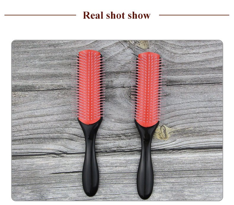 Nine Rows Removable Plastic Hair Comb Hair Massage Brush Customized Logo