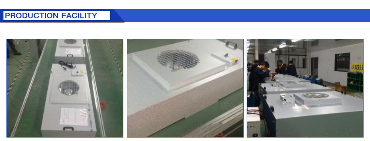 Amber Clean Room FFU Galvanized Sheet Hepa For Hospital