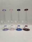Percolator Glass Water Bongs 7inch Cylinder Vase Wig Wag Cross Perc Dab Rig