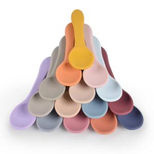 Quality Microwave Safe Silicone Weaning Spoons CPC EN71 Approval wholesale