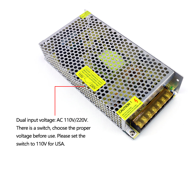 12V 16.7A 200W Chassis Mount AC DC Power Supply Regulated Switching