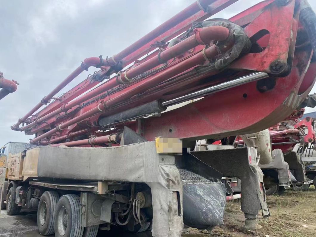 Good Performance Long Boom Pump Sy 56m Concrete Pump Placing Beton Equipments Benz Chassis 90% Near New Pump