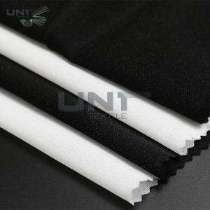 China Black Plain Weave Fusable Interfacing , Fabric 50gsm Woven Fusing on sale