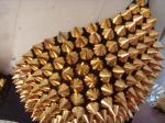 Dance Club Wear Gold Spike Studded Bra / Polyester Sexy Sequin Bra Top