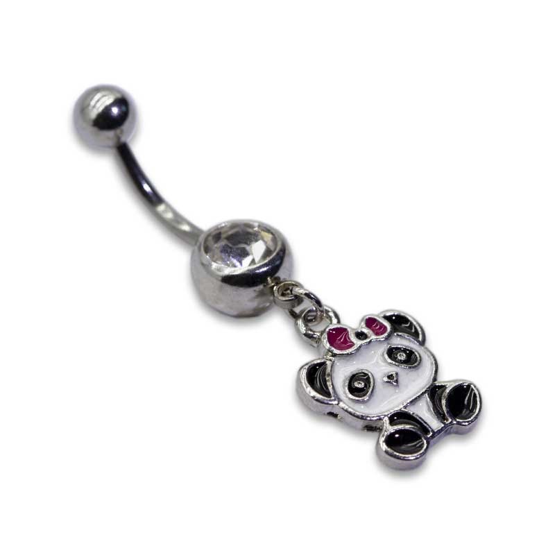 Panda Pendant Belly Button Piercings Jewelry Silver Color Plated OEM ODM