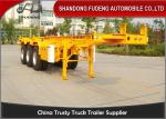 20ft 40ft Skeletal Container Semi Trailer With Fuwa Brand Axle Spring Suspension